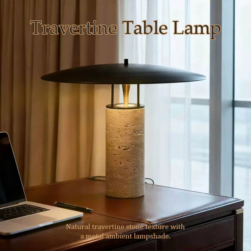 Postmodern yellow stone table lamp EU plug warm light front view