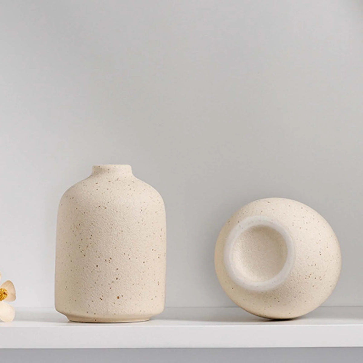 Modern boho ceramic vase for entryway and living room floral décor