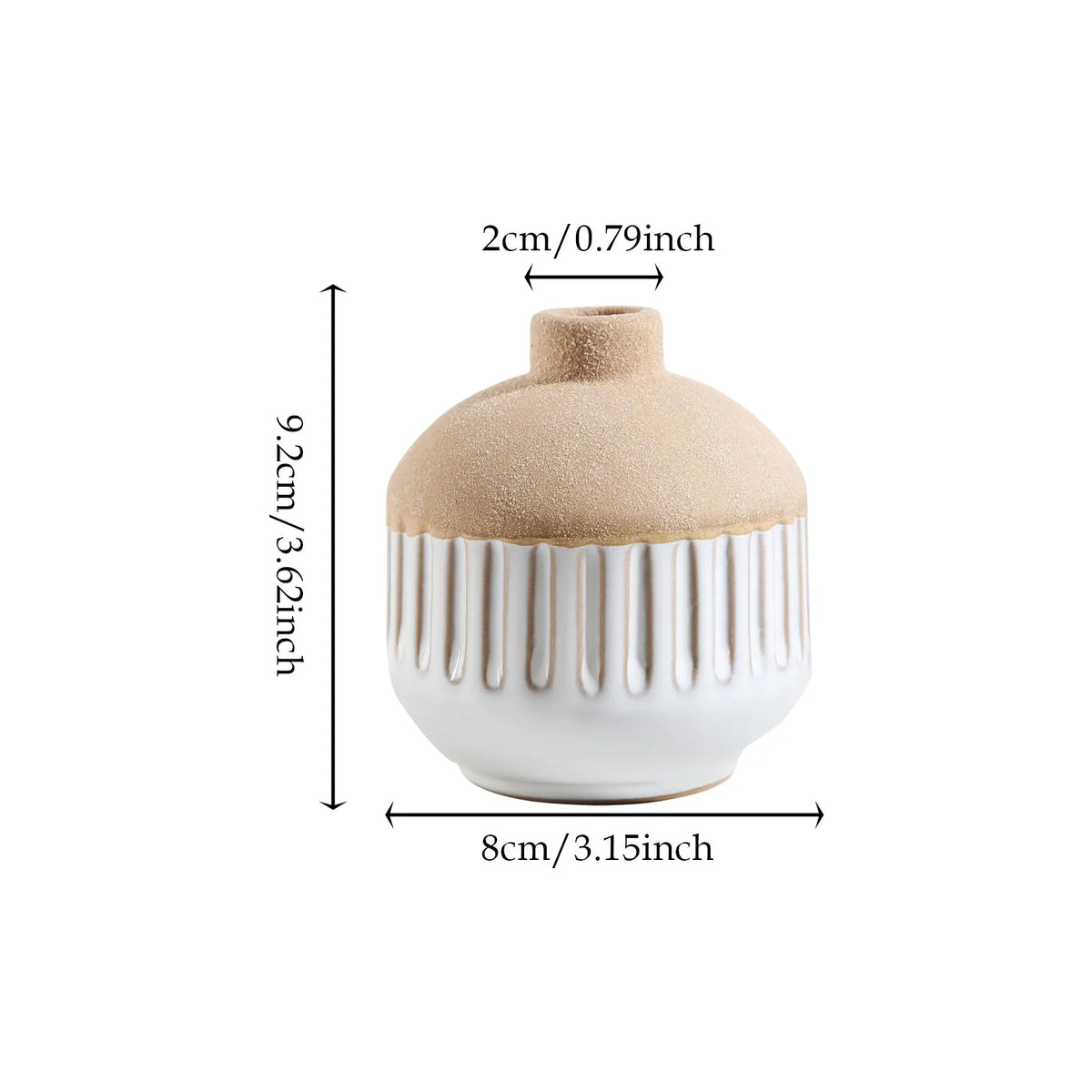 Modern boho ceramic vase for entryway and living room floral décor