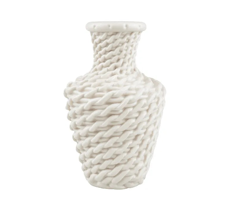 Close-up of plastic anti-ceramic vase texture finish detail