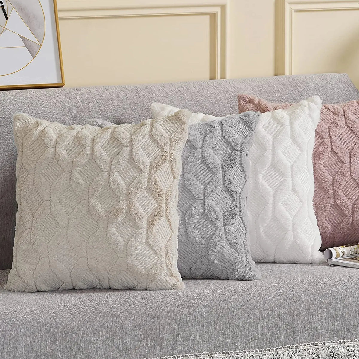 Soft Plush Throw Pillow Cover — detail