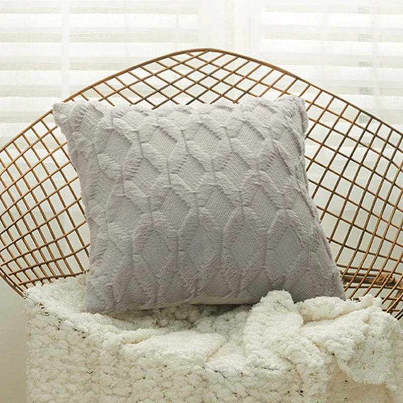 Soft Plush Throw Pillow Cover — styling detail