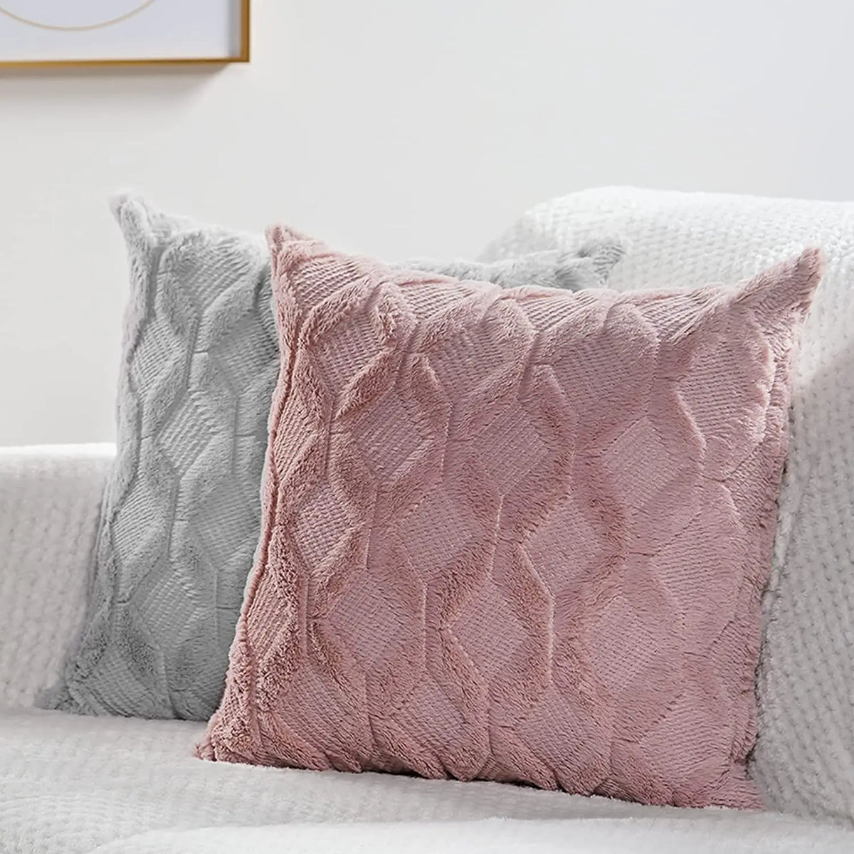 Soft Plush Throw Pillow Cover — alternate view
