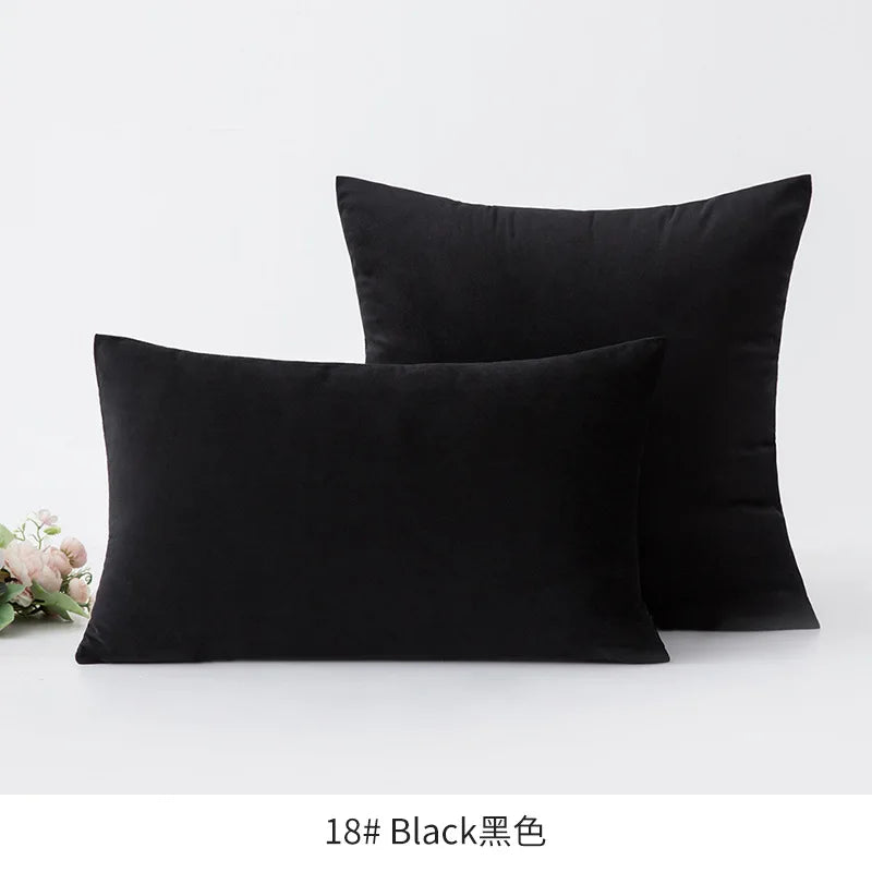 Plush Velvet Throw Pillow Cover — styling detail
