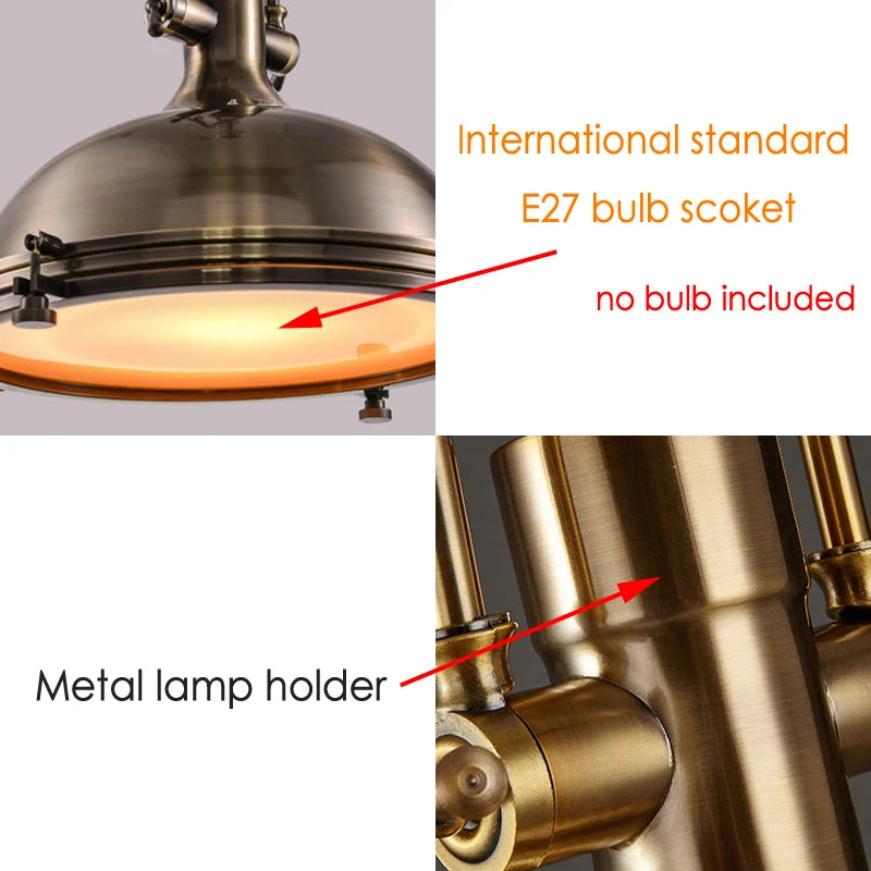 Industrial Metal Pendant Light