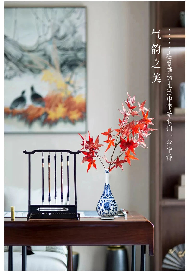 Jingdezhen porcelain vase styled in chinoiserie home display