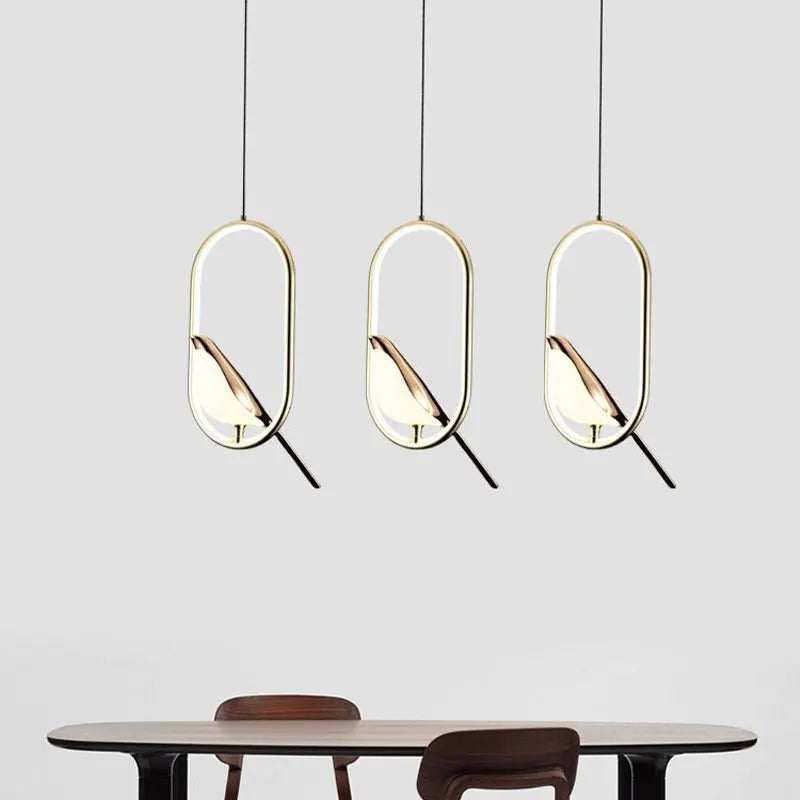 Magpie Bird LED Pendant