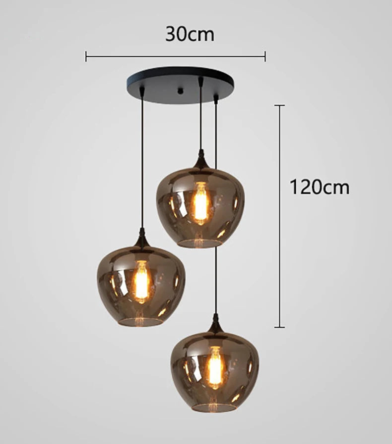 Glass Ring Multi Head Chandelier