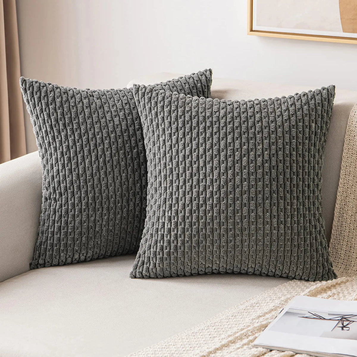 Boho Patchwork Corduroy Pillow Cover