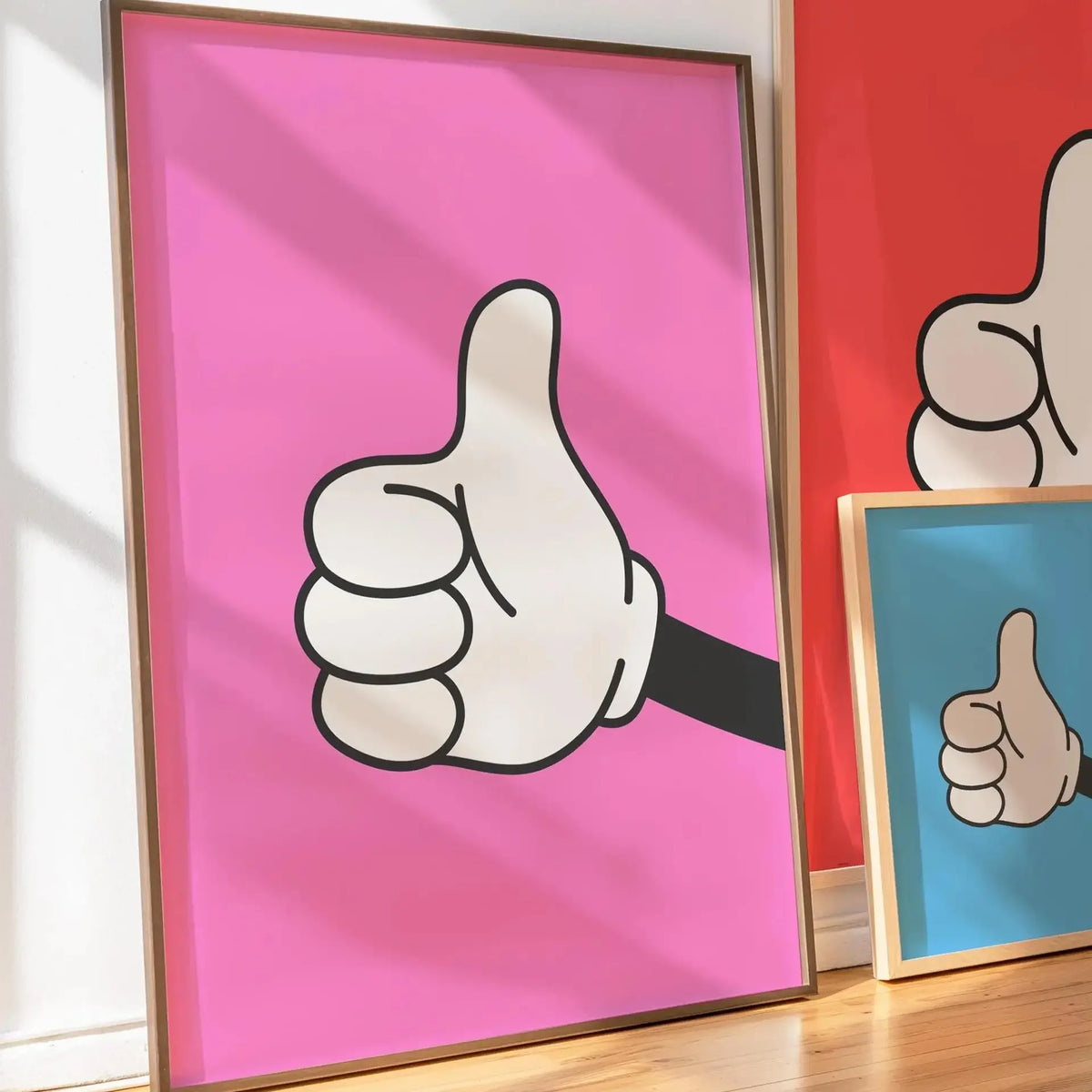 Retro Rock Hand Graphic Canvas Wall Art