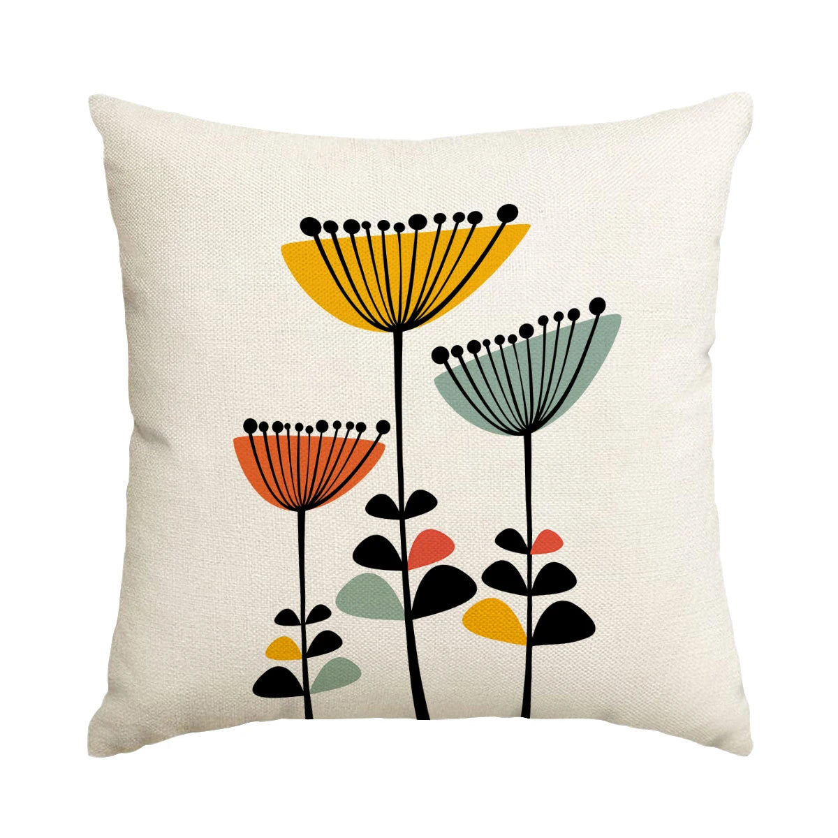 Bohemian Floral Throw Pillow Cover — styling detail