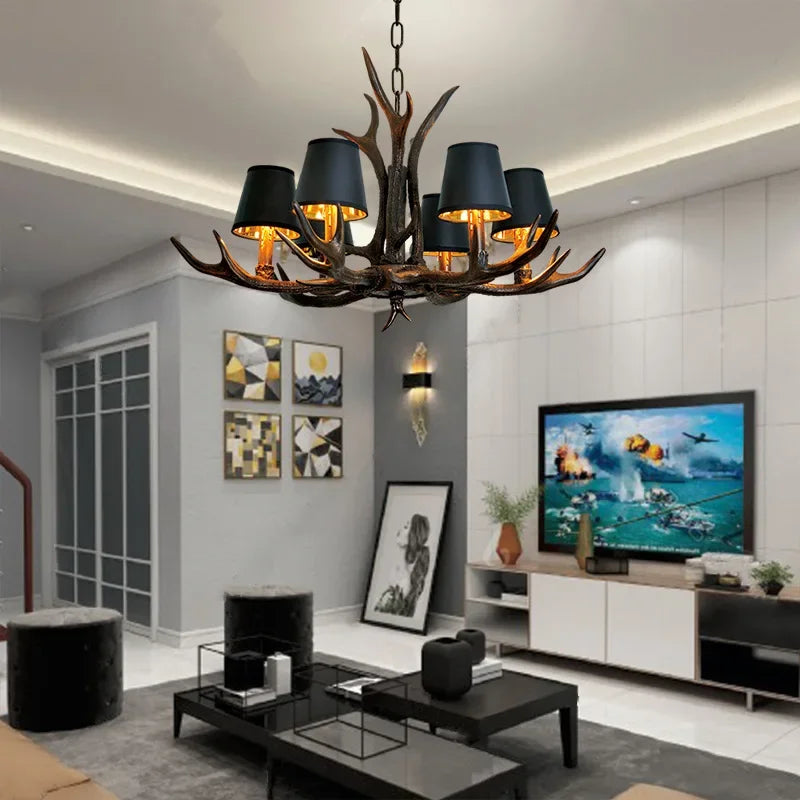 Resin Antler Pendant Light