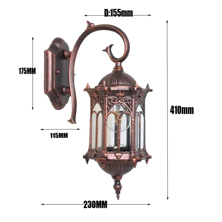 European Waterproof Outdoor Wall Sconce