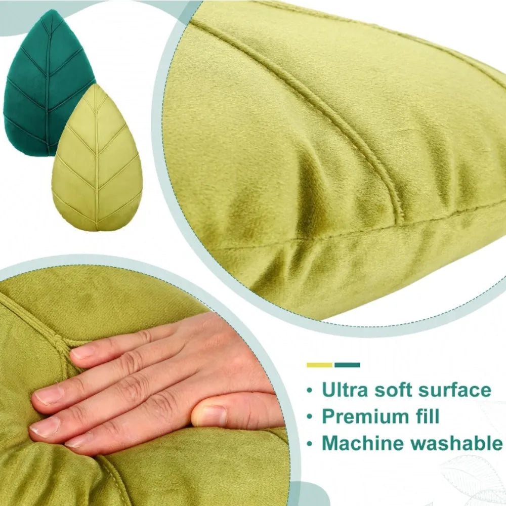 3D Leaf Shaped Decorative Pillow — styling detail