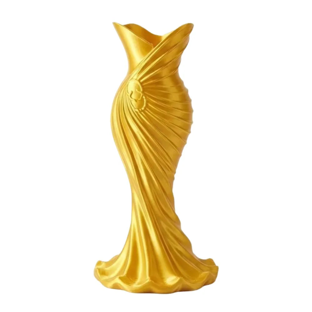 3D Printed Gown Vase Minimalist Flower Décor | Aurelia