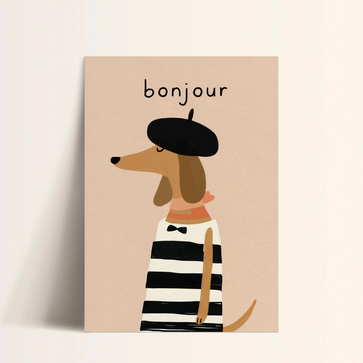 Minimalist Dog Portrait Dachshund Canvas Wall Art