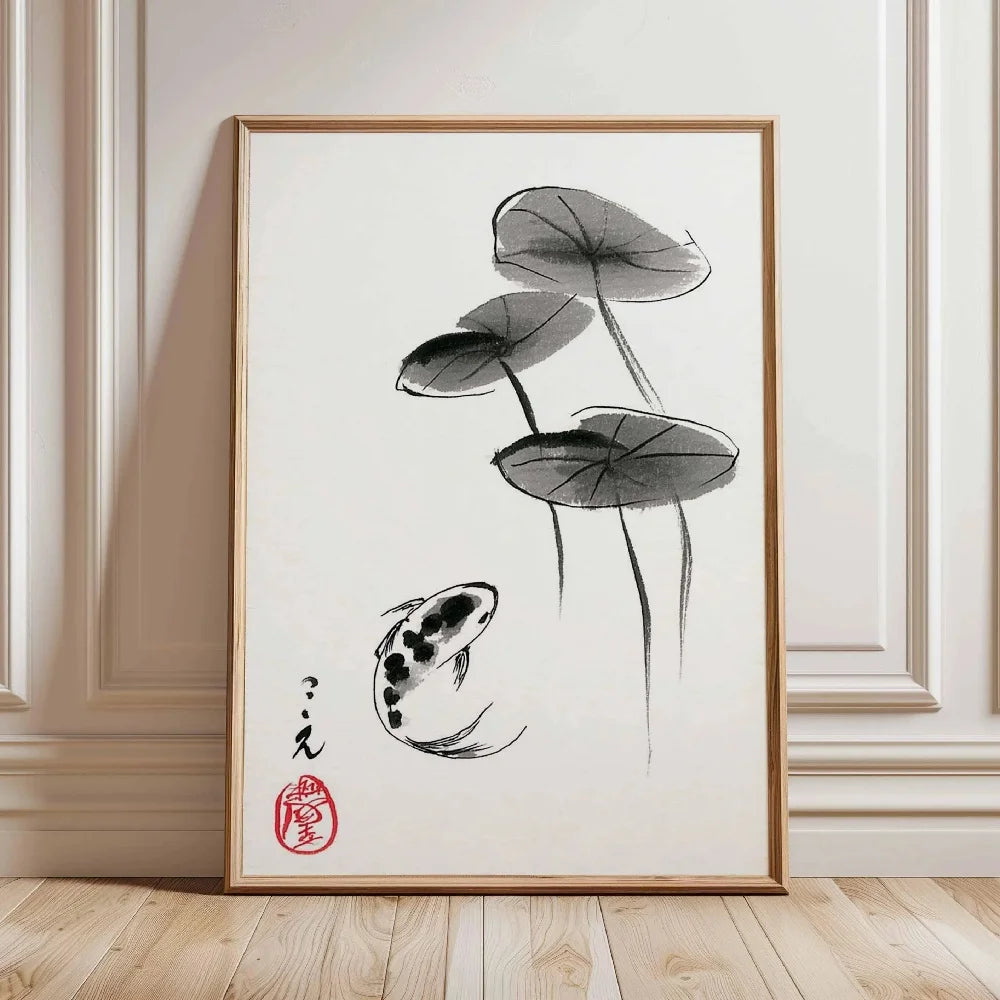 Japanese Koi Fish Zen Pond Canvas Wall Art