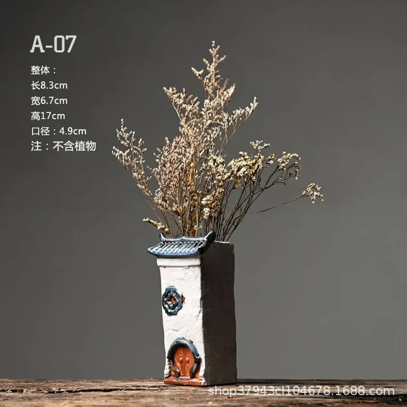 Huizhou ceramic flower pot courtyard aquascape ornament