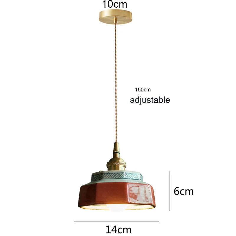 Ceramic Flower Pendant Light
