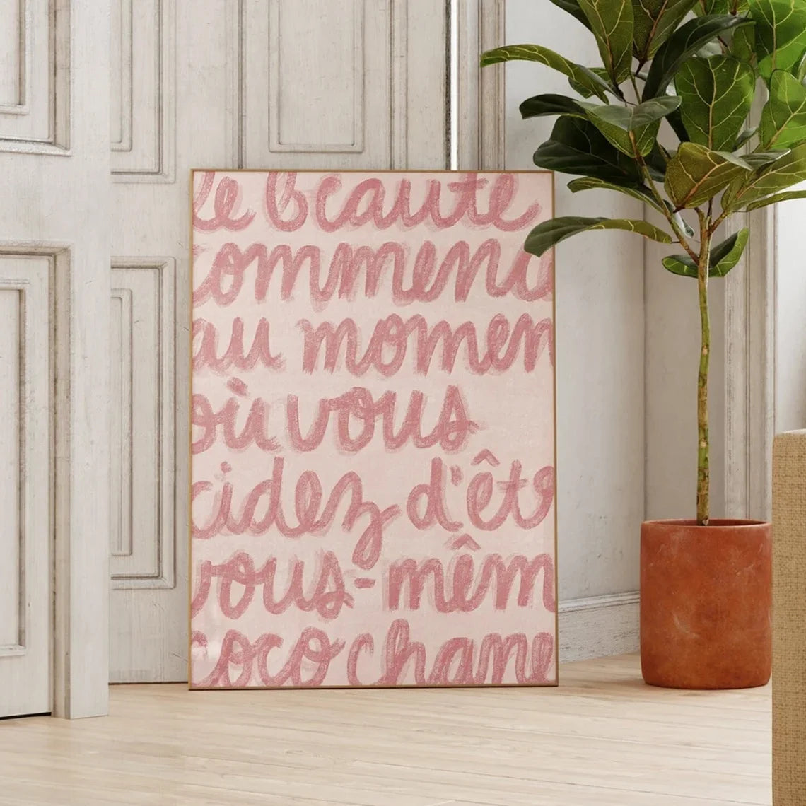 Modern Trendy Typography Text Canvas Wall Art Print