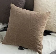 Quilted Velvet Throw Pillow Cover — styling detail