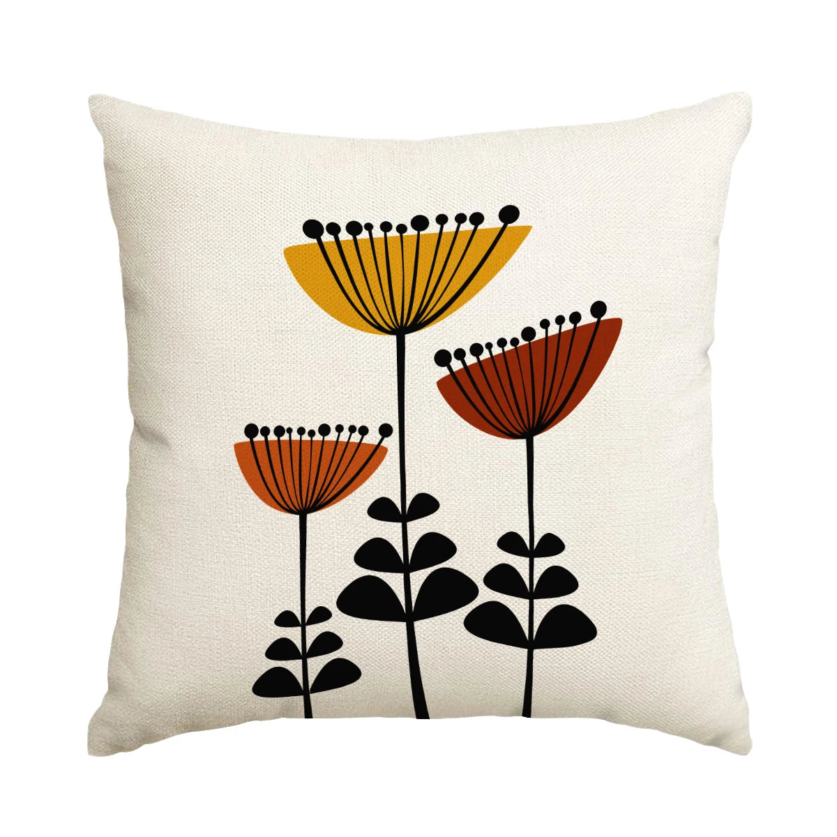Bohemian Floral Print Throw Pillow Cover — styling detail