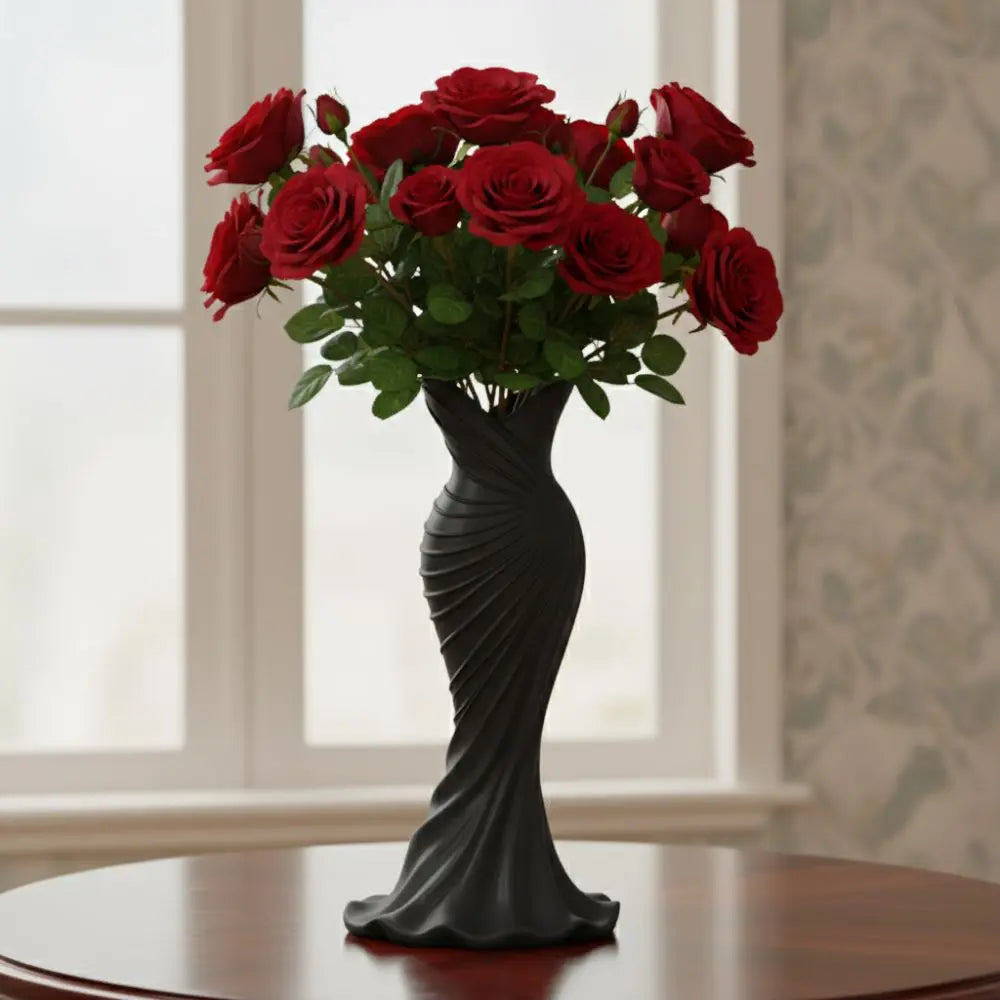 3D printed gown dress vase minimalist flower arrangement décor