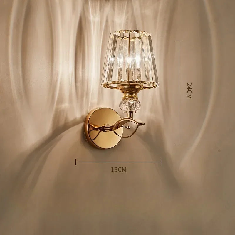 Crystal LED Bathroom Wall Sconce