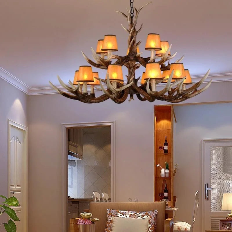 Resin Antler Pendant Light