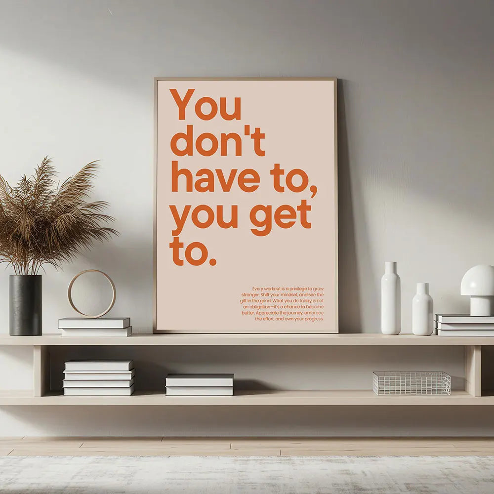 Minimalist Motivational Discipline Quote Canvas Wall Art