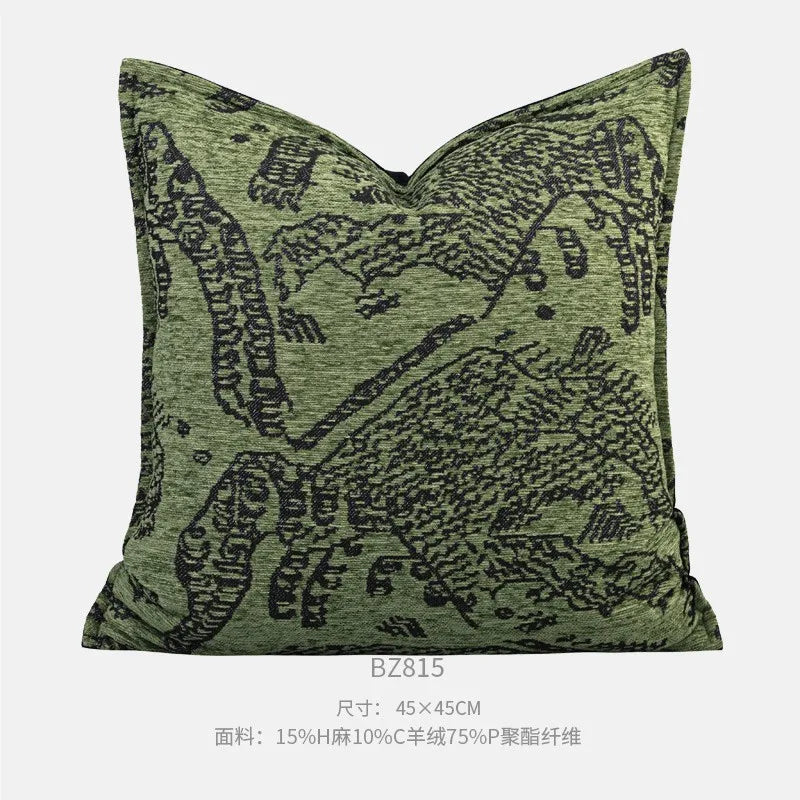Geometric Jacquard Throw Pillow Cover
