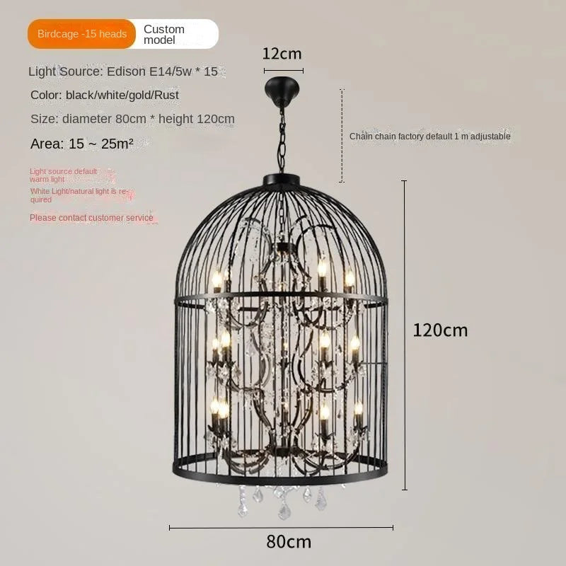 Wrought Iron Orb Chandelier