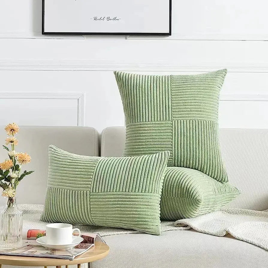 Boho Patchwork Corduroy Pillow Cover