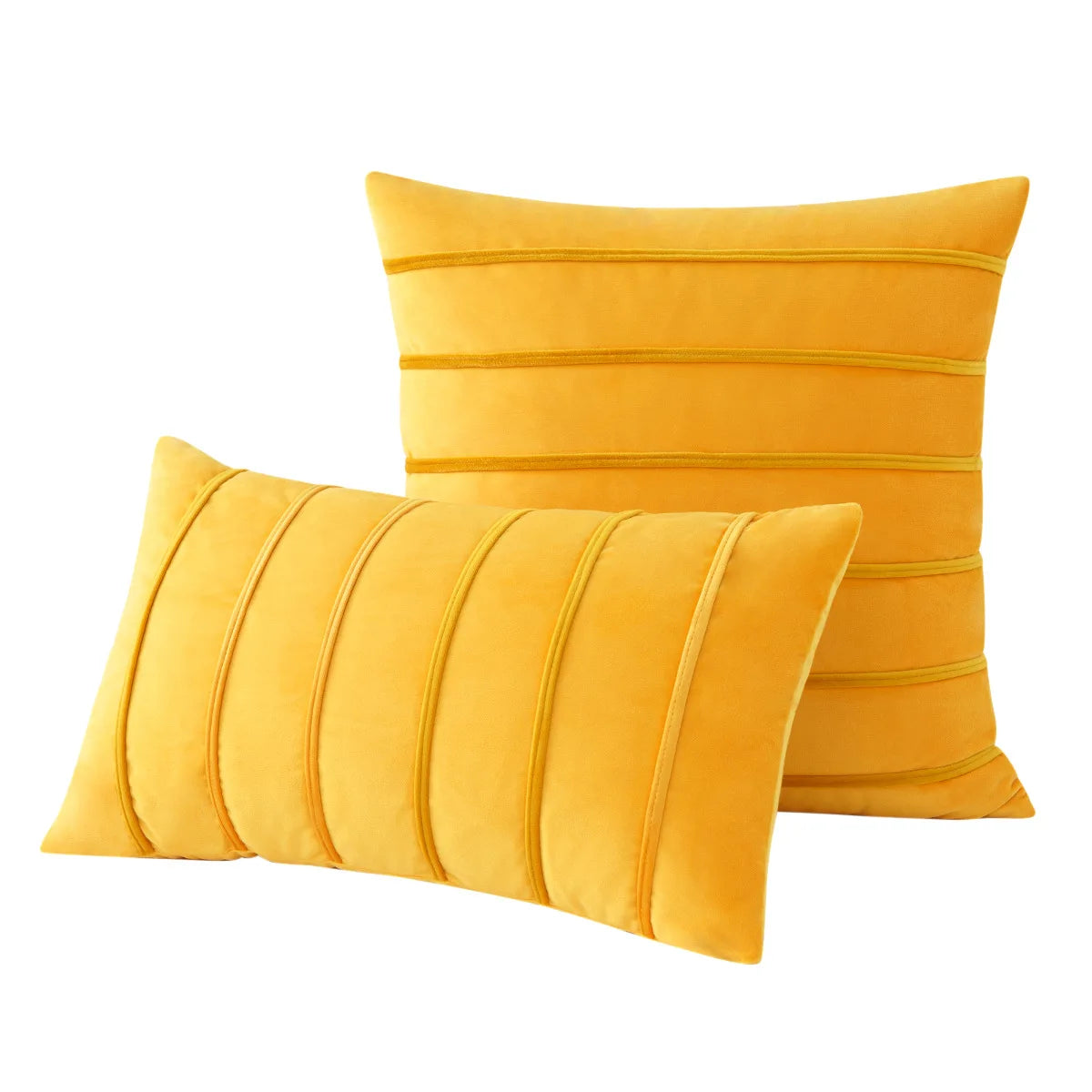 Fall Striped Velvet Pillow Cover