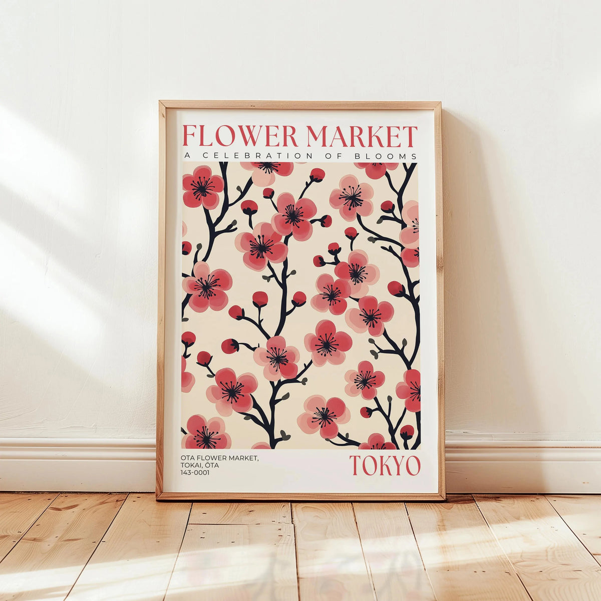 Nordic Floral Market Abstract Canvas Wall Art