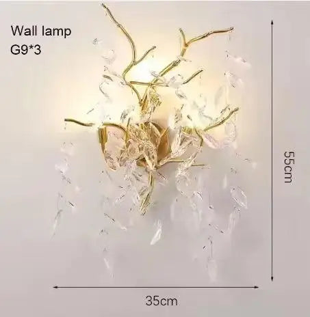 Crystal chandelier with up and down light and knob switch in silver