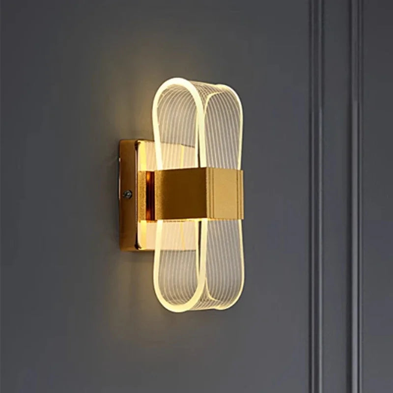 aluminum wall sconce, side profile showing mounting depth