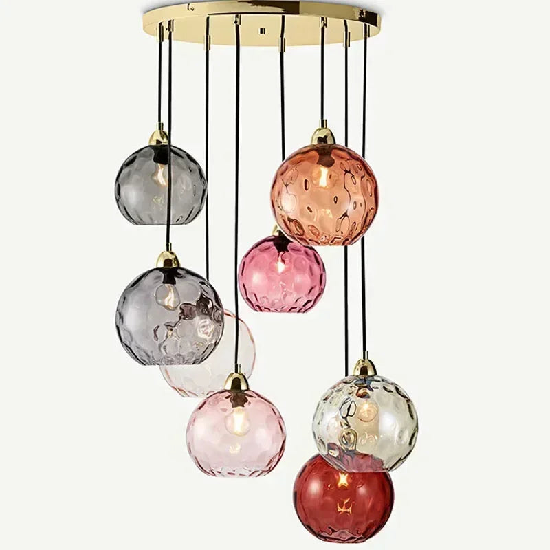 Glass Stone Multi Pendant