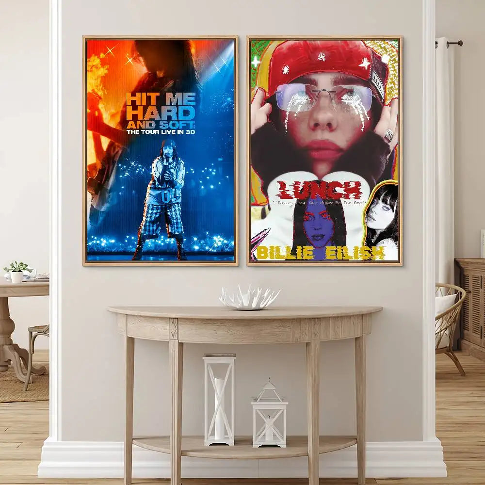 Billie Eilish Music Singer Canvas Wall Art Poster