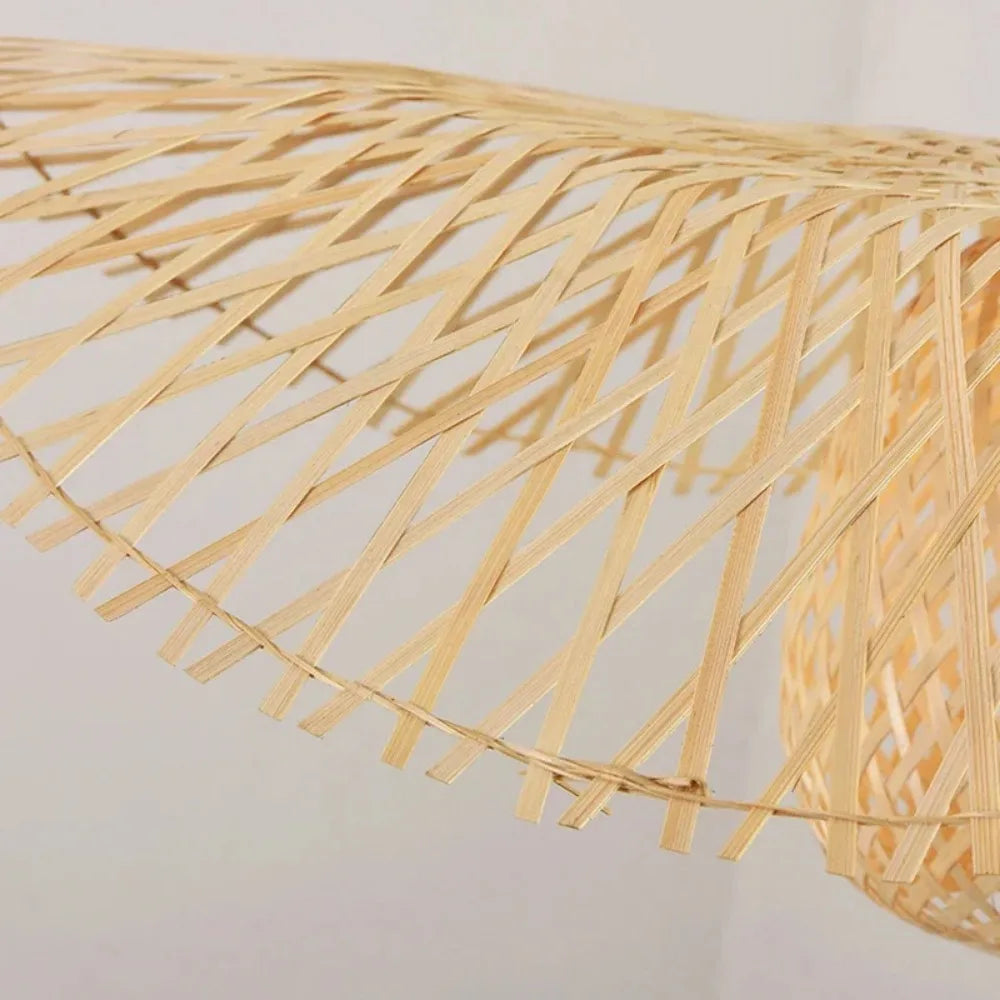 Bamboo Rattan Boho Pendant Light