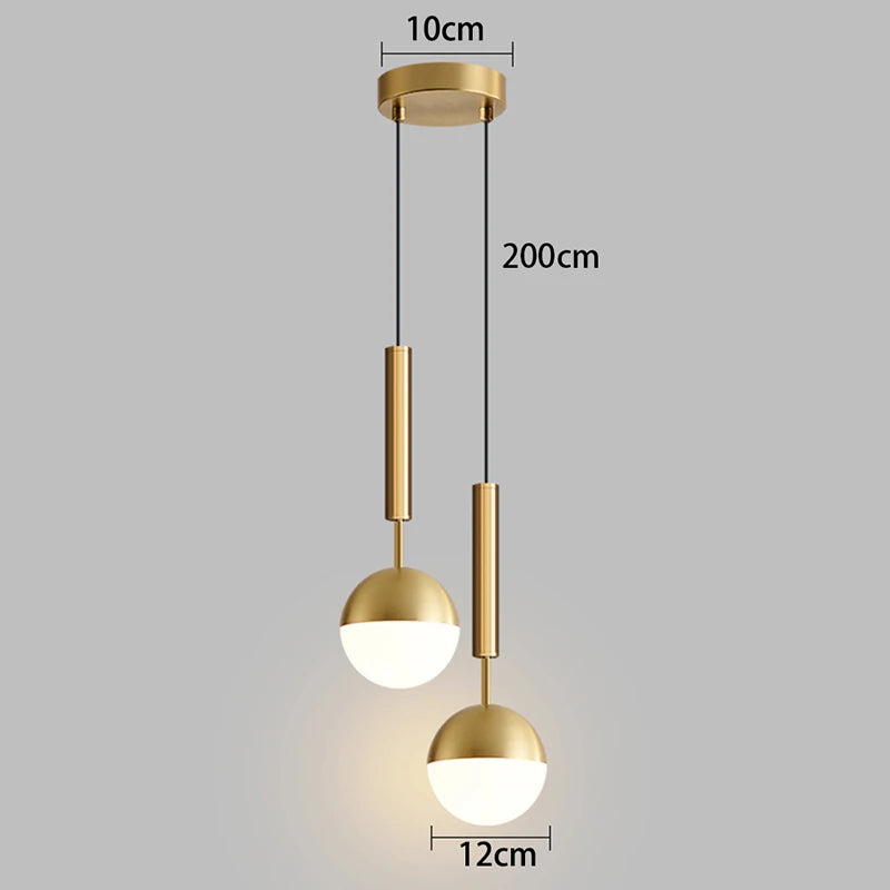 Alloy Bedside Pendant Light