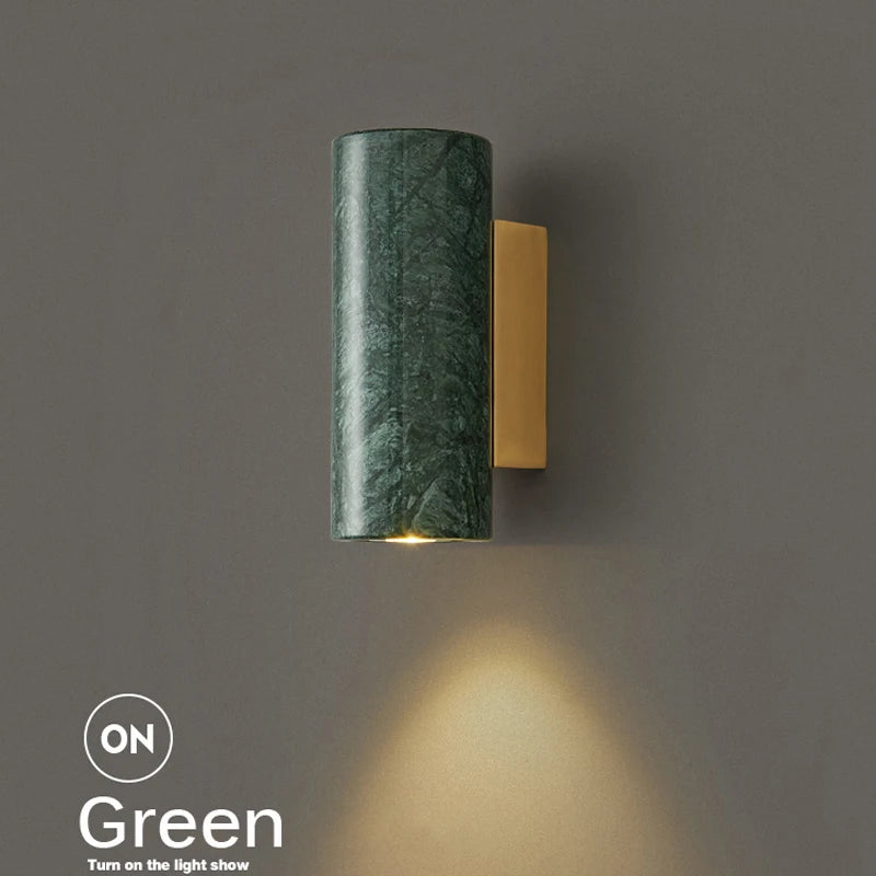 Nordic Green Marble Wall Sconce