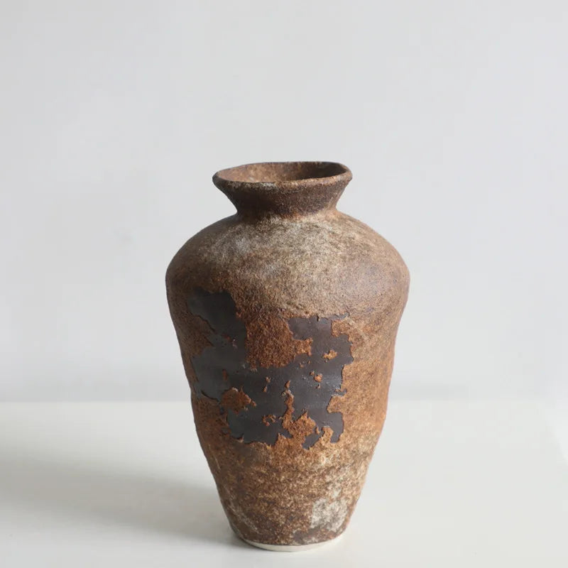 Retro handmade ceramic vase Zen Chinese hotel décor