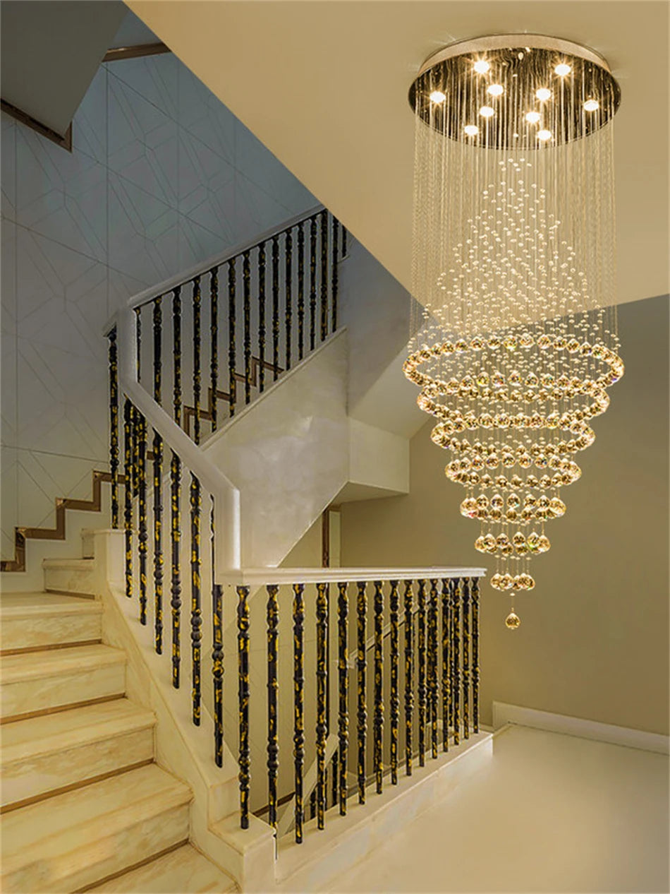 Black shell crystal chandelier with remote dimming and LED bulbs