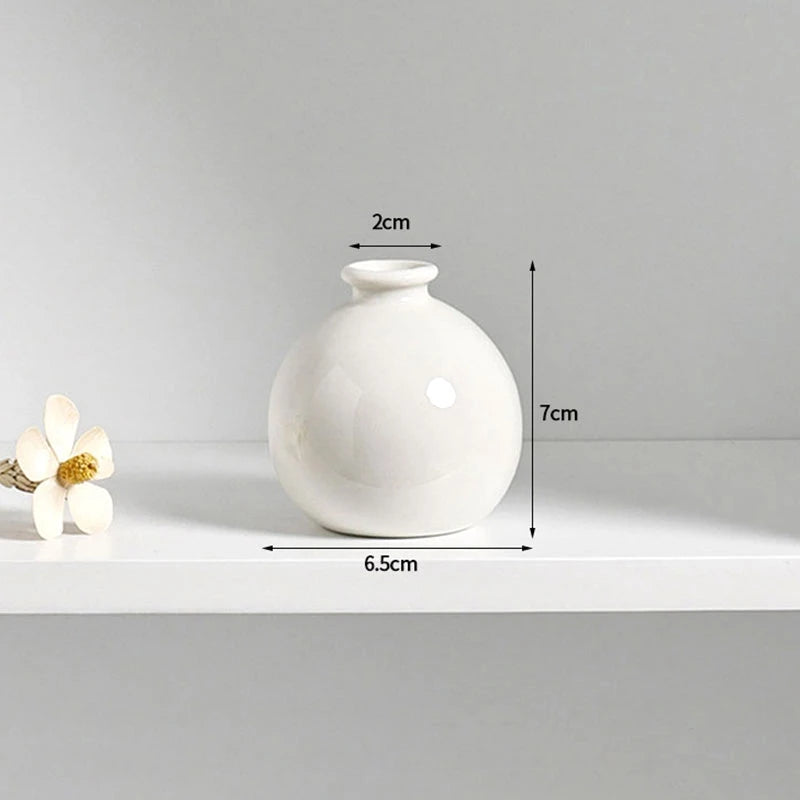 Nordic ceramic vase set four pieces desk ornament display