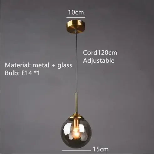 Gray glass globe chandelier with chrome hardware for contemporary interiors