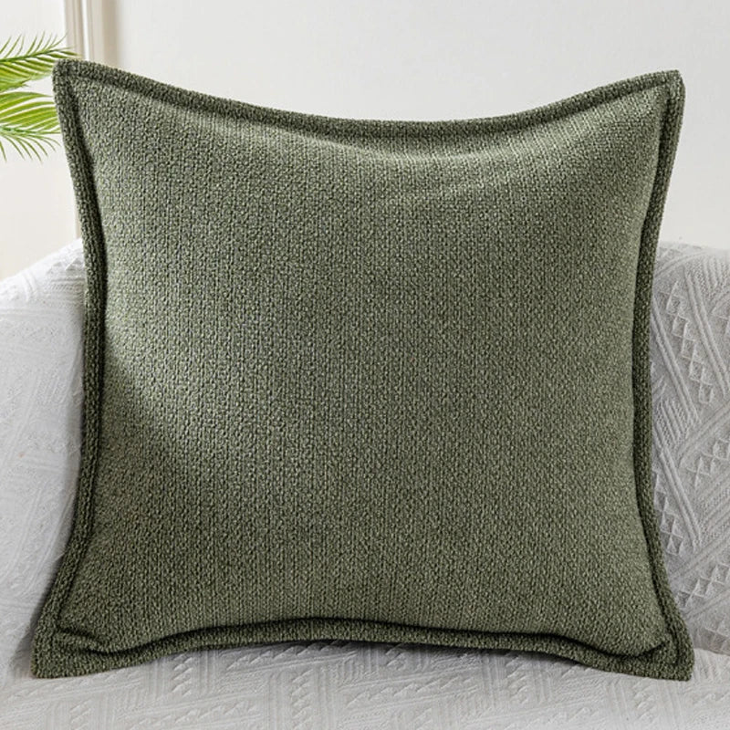 Solid Fabric Throw Pillow Cover