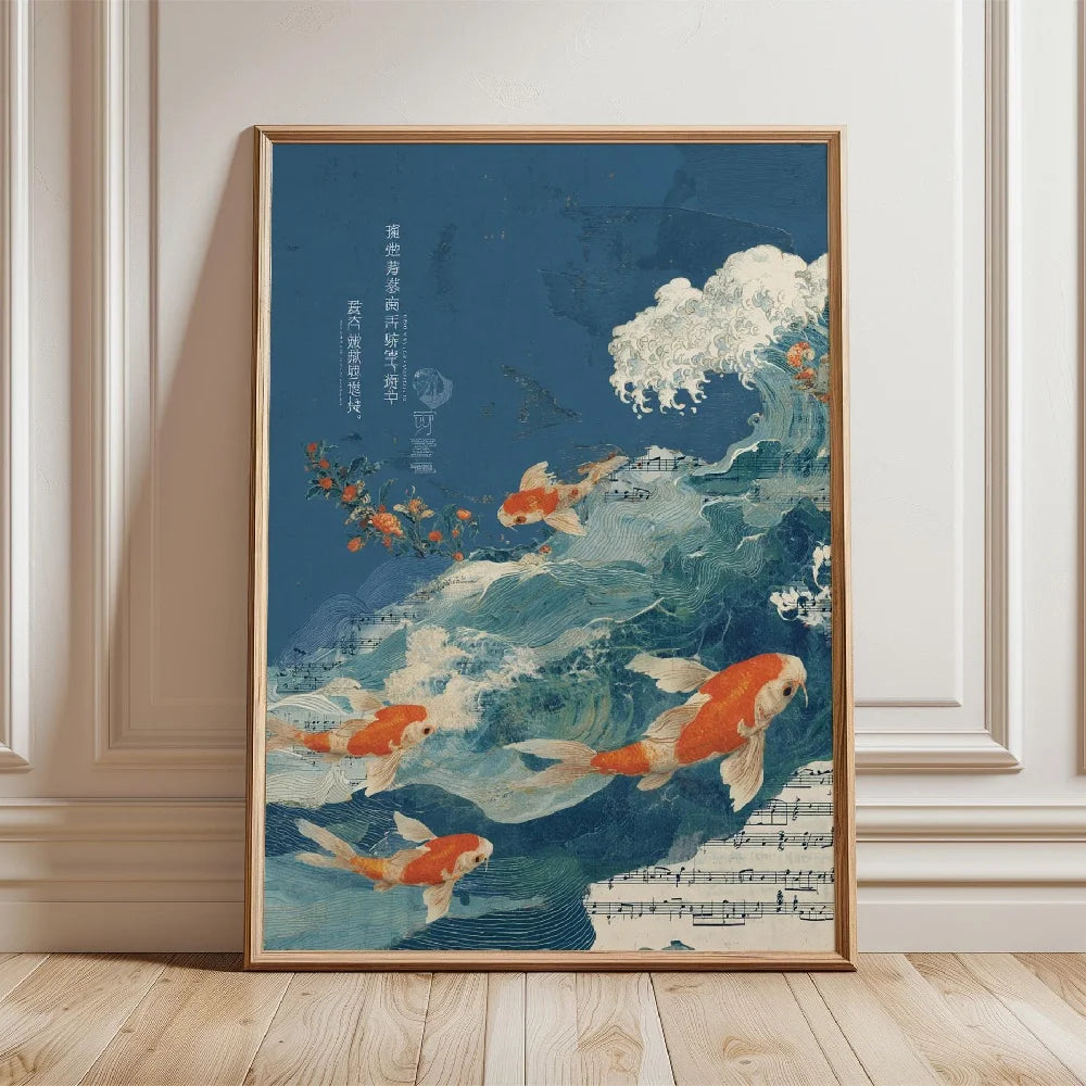 Japanese Koi Fish Zen Pond Canvas Wall Art
