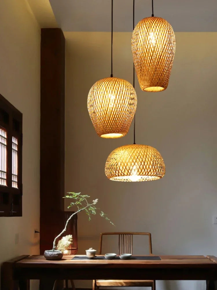 Bamboo Trio Pendant Set