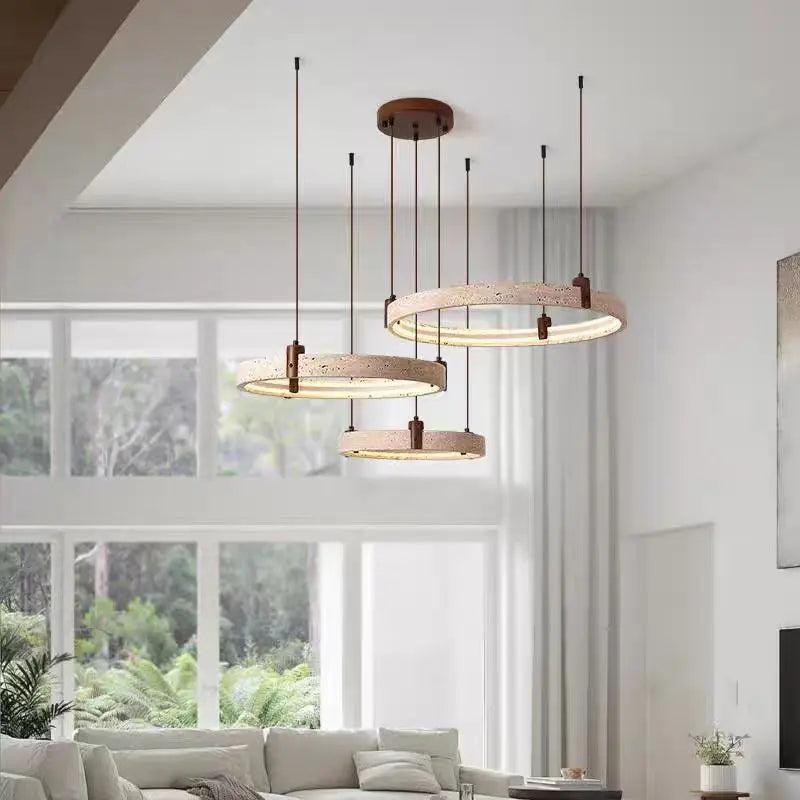Travertine Ring LED Pendant Light